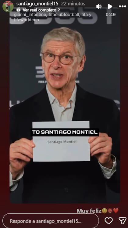 La reacción de Santiago Montiel