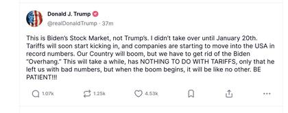 La reacción de Trump tras la contracción de la economía de EE.UU.