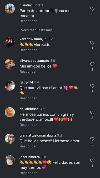 La reacción en redes sociales a las muestras de amor públicas de Marcelo Bonelli y Susana Tabares