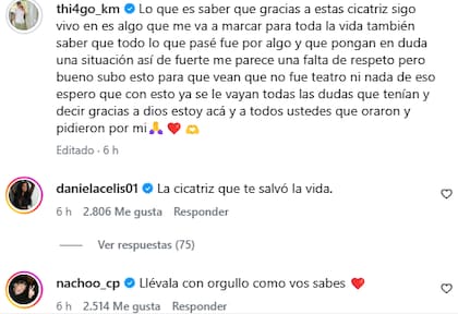La reacción en redes sociales al posteo de Thiago Medina