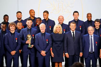 La recepción de Emmanuel Macron a los franceses campeones de 2018