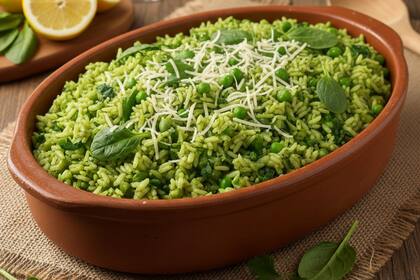 La receta de arroz verde intenta reemplazar la mayonesa o mostaza por una crema saludable a base de palta