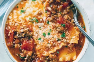 La receta de la sopa de lasaña no es nueva en los Estados Unidos, pero se ha vuelto a poner de moda