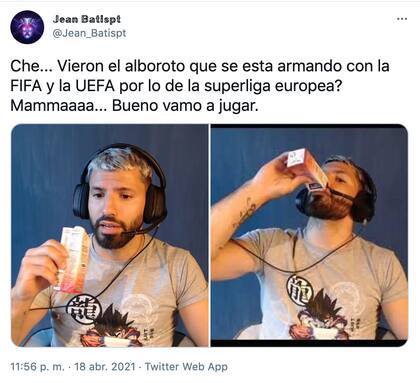 La referencia al Kun Agüero y su video viral con el clásico "vamo' a jugá'"