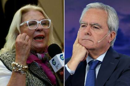 La referente de la Coalición Cívica ARI, Elisa Carrió, junto al extitular del Senado, Federico Pinedo