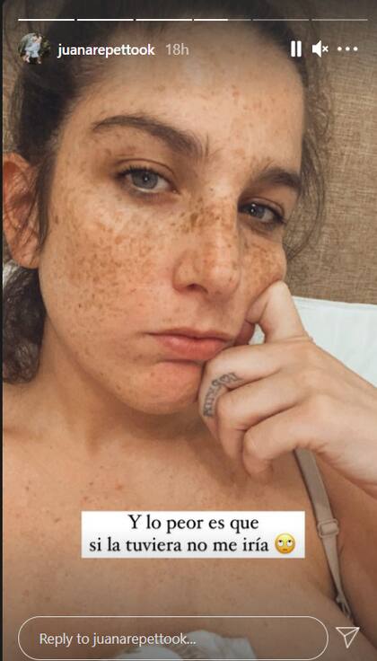La reflexión de Juana en Instagram: "Lo peor es que si la tuviera no me iría"