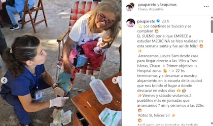 La reflexión de Paula Pareto tras su trabajo solidario en Chaco