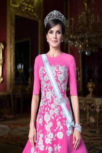 La reina Letizia, de gala. Crédito: Casa Real