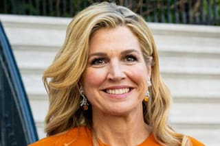 Máxima deslumbró con un look “total orange” y joyas históricas en su visita a la Casa Blanca