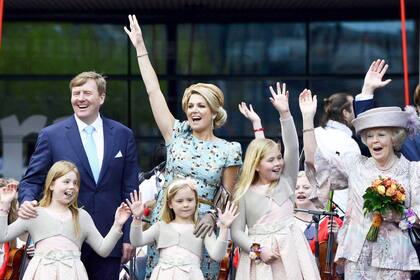 La reina Máxima, en el festejo del Día del Rey junto a su familia