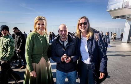 La reina Máxima estuvo en el mirador Edge de Nueva York (Foto: Instagram @dutchroyals_ / Patrick van Katwijk)