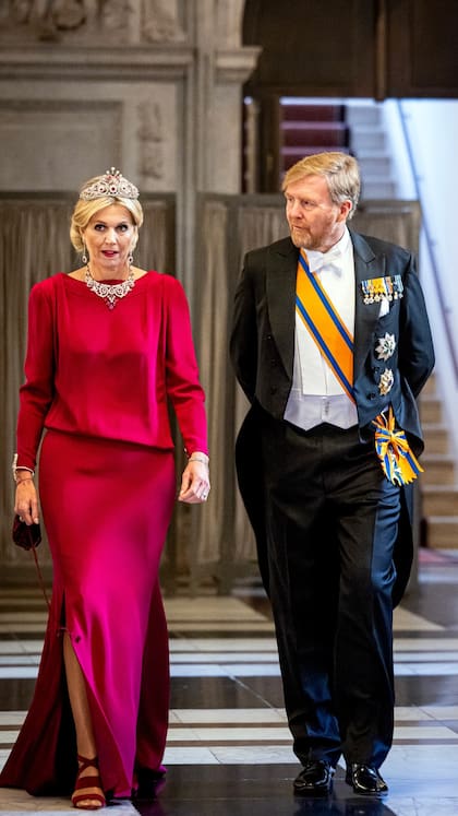 La reina Máxima llevó un vestido de Natan, su firma de cabecera (Foto: Instagram @patrickvkatwijk)