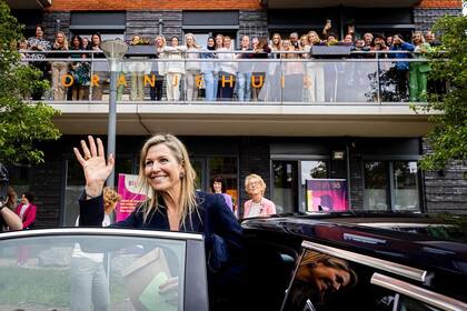 La reina visitó la Oranje Huis (Casa naranja) de Blijf Groep en la localidad de Almere (Foto: Instagram @patrickvkatwijk)