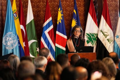 La relatora especial de la ONU para Cisjordania y Gaza, Francesca Albanese