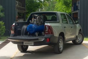 La Renault Duster Oroch Professional puede cargar hasta 650 kg en su caja con un volumen de 683 L