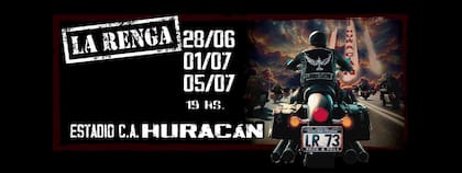 La Renga vuelve a tocar en Capital con tres recitales en la cancha de Huracán