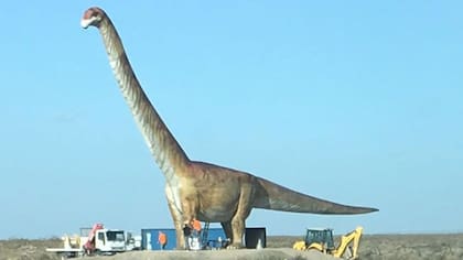 La réplica del Titanosaurio, nuevo atractivo en Chubut