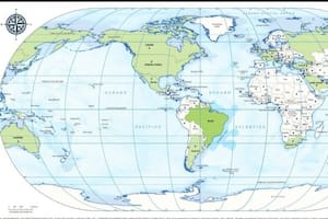 Brasil publicó un mapa mundial en el que las Islas Malvinas forman parte del territorio argentino