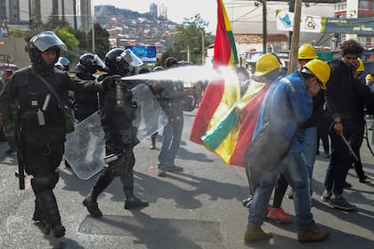 La represión contra manifestantes en La Paz