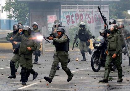 La represión no estuvo ausente ayer, pese a que bajó la intensidad de las protestas