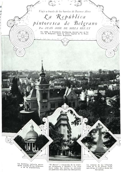 "La República de Belgrano", una nota sobre el barrio en Caras y Caretas de 1931.
