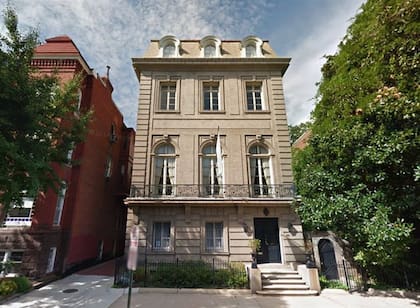 La residencia del embajador argentino en EE.UU.