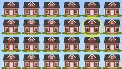 La resolución del acertijo en el círculo amarillo