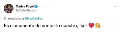 La respuesta a Casillas que llegó desde la cuenta de Puyol