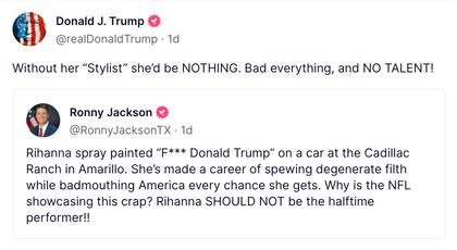 La respuesta de Donald Trump a Ronny Jackson