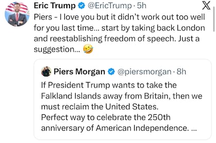 La respuesta de Eric Trump