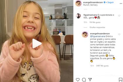 La respuesta de Evangelina Anderson ante la consulta de cómo logró aprender otro idioma tan rápido su hija Lola