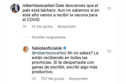 La respuesta de Fabiola Yañez