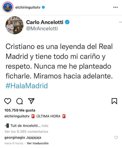 La respuesta de Georgina Rodríguez al DT del Real Madrid