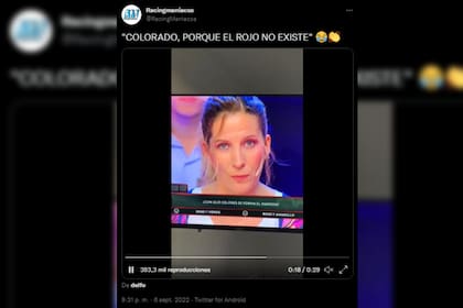 La respuesta de la mujer se replicó en redes sociales (Foto Twitter @RacingManiacos)