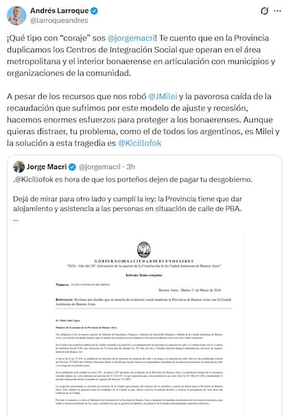La respuesta de Larroque a Jorge Macri