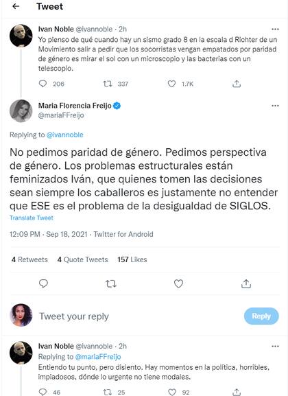 La respuesta de María Florencia Freijo