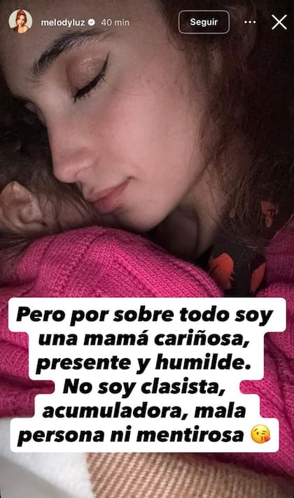 La respuesta de Melody Luz a Mariana Nannis (Foto: Instagram @melodyluz)