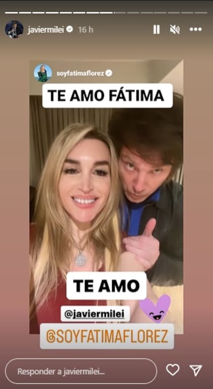 La respuesta de Milei a Fátima Florez