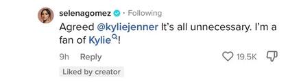 La respuesta de Selena Gomez a la supuesta discusión con Kylie Jenner