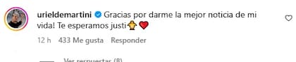 La respuesta de Uriel de Martini al posteo de Martina Stewart Usher