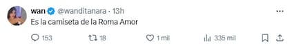 La respuesta de Wanda tras el posteo del Ejército de LAM sobre la camiseta que usó L-Gante
