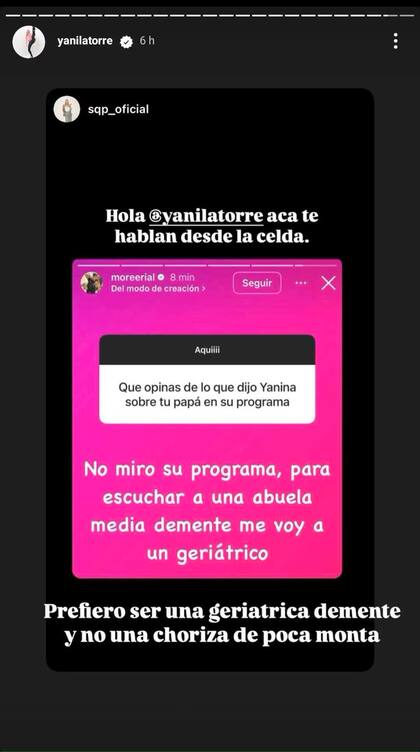 La respuesta de Yanina Latorre al dardo de Morena Rial