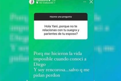 La respuesta de Yanina Latorre sobre el vínculo con sus suegros