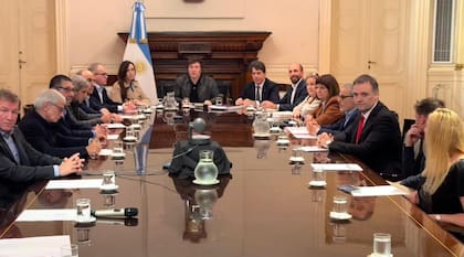 La reunión de gabinete encabezada por el presidente Javier Milei en Casa Rosada.