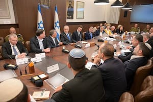 La reunión del gabinete israelí
