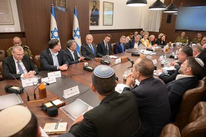 La reunión del gabinete israelí