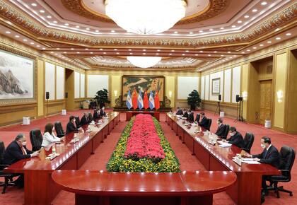 La reunión fue en el Gran Palacio del Pueblo de Pekín