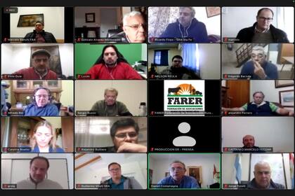 La reunión virtual de productores y los ministros ligados al agro de Córdoba, Santa Fe y Entre Ríos