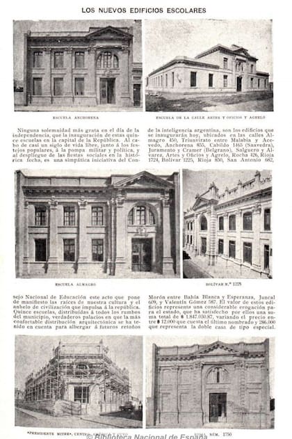 La revista Caras y Caretas publicó fotos de los 12 establecimientos educativos "a estrenar". Los otros 3 fueron remodelaciones y ampliaciones.