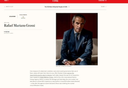 La revista Time sobre Rafael Grossi